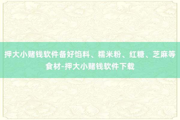 押大小赌钱软件备好馅料、糯米粉、红糖、芝麻等食材-押大小赌钱软件下载