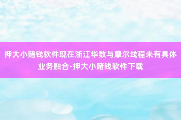 押大小赌钱软件现在浙江华数与摩尔线程未有具体业务融合-押大小赌钱软件下载