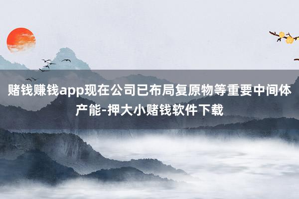 赌钱赚钱app现在公司已布局复原物等重要中间体产能-押大小赌钱软件下载