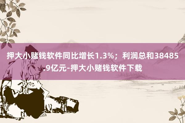 押大小赌钱软件同比增长1.3%；利润总和38485.9亿元-押大小赌钱软件下载