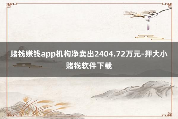 赌钱赚钱app机构净卖出2404.72万元-押大小赌钱软件下载